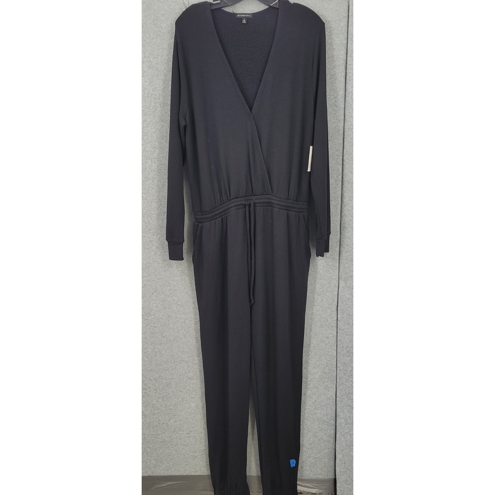 Beyond‎ Yoga Cozy Fleece Black Jumpsuit Womens XL Long Sleeve *READ